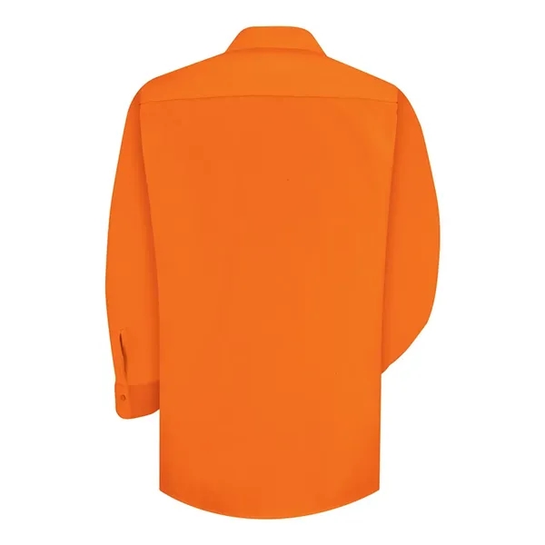 Polyester long sleeve work shirt with full button-through chest pockets and... from ASI 84358 S&S Activewear