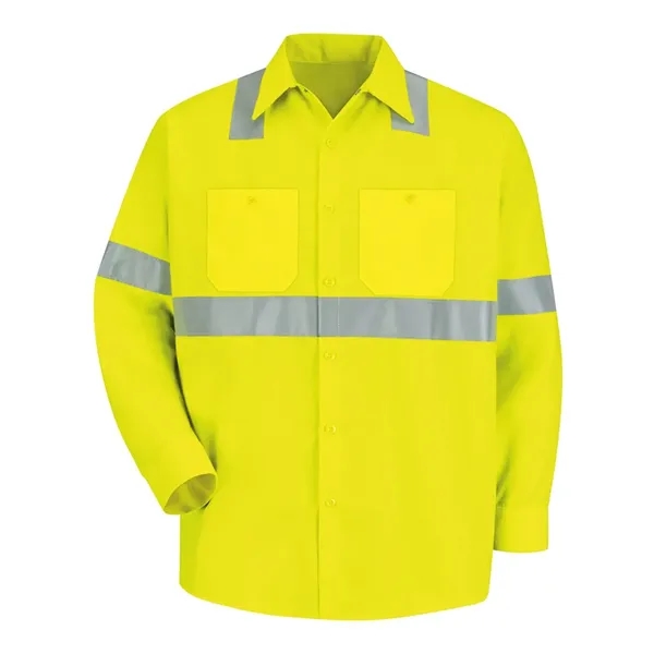Long sleeve safety work shirt with two-pieced lined collar, pencil stall,... from ASI 84358 S&S Activewear