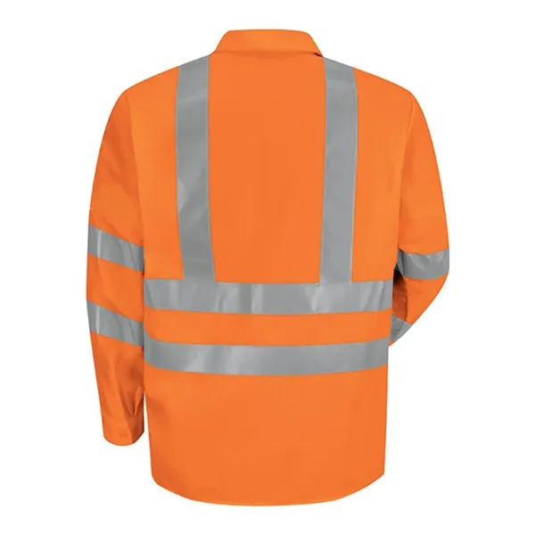 Long sleeve safety work shirt with two-pieced lined collar, pencil stall,... from ASI 84358 S&S Activewear