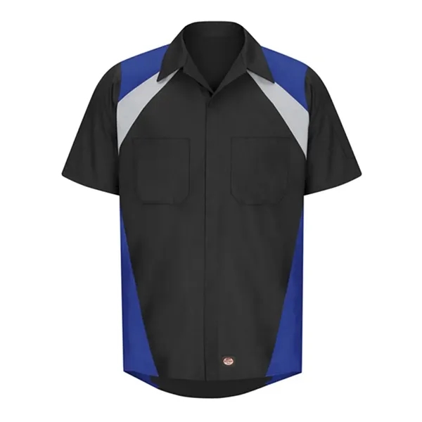 Tri-Color Short Sleeve Shop Shirt... from ASI 84358 S&S Activewear
