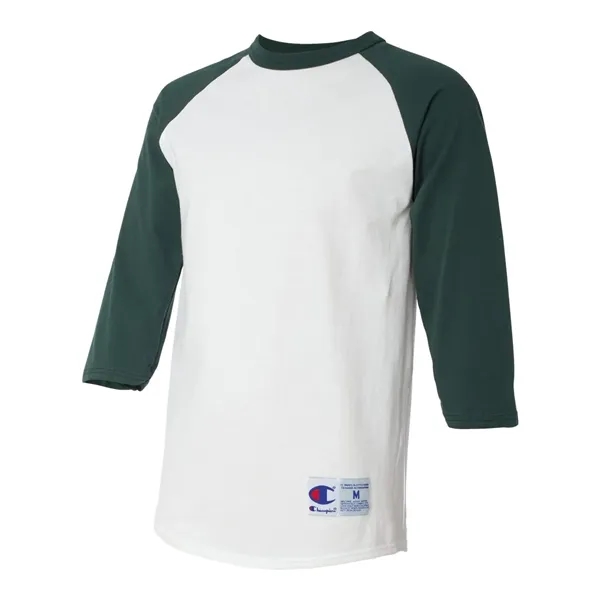 Cotton baseball T-shirt with a contrast rib collar and 3/4 raglan... from ASI 84358 S&S Activewear