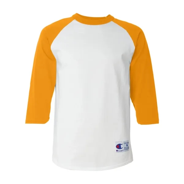 Cotton baseball T-shirt with a contrast rib collar and 3/4 raglan... from ASI 84358 S&S Activewear