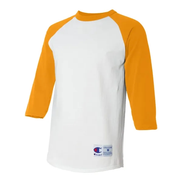 Cotton baseball T-shirt with a contrast rib collar and 3/4 raglan... from ASI 84358 S&S Activewear