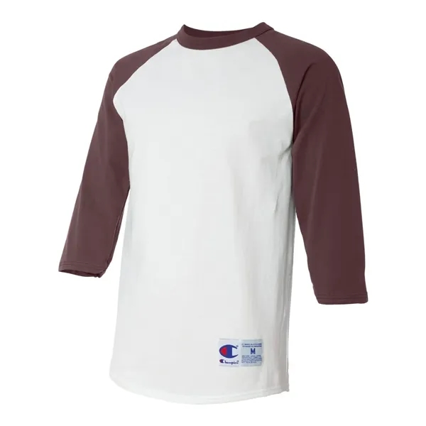 Cotton baseball T-shirt with a contrast rib collar and 3/4 raglan... from ASI 84358 S&S Activewear
