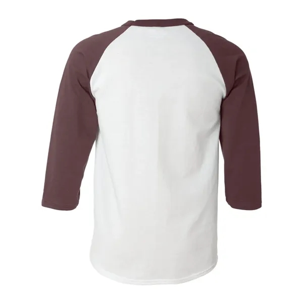 Cotton baseball T-shirt with a contrast rib collar and 3/4 raglan... from ASI 84358 S&S Activewear