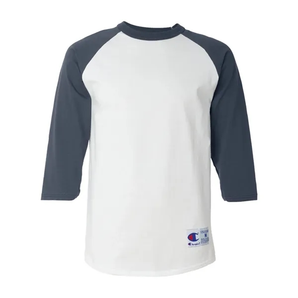 Cotton baseball T-shirt with a contrast rib collar and 3/4 raglan... from ASI 84358 S&S Activewear