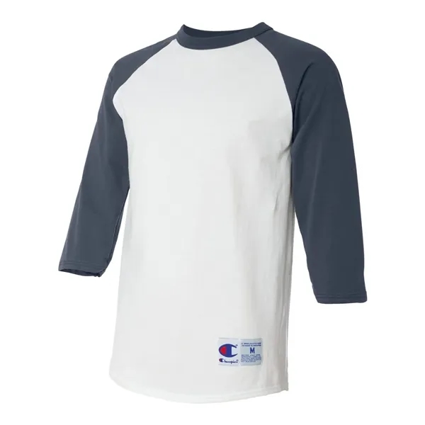 Cotton baseball T-shirt with a contrast rib collar and 3/4 raglan... from ASI 84358 S&S Activewear