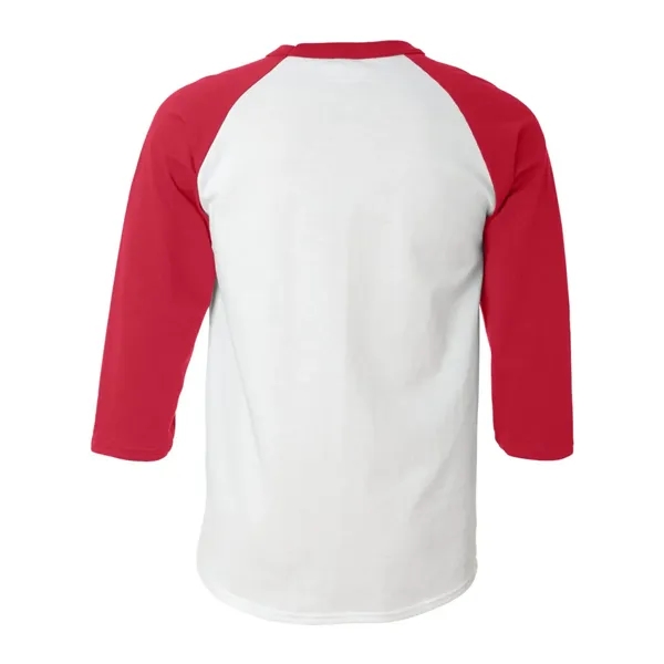Cotton baseball T-shirt with a contrast rib collar and 3/4 raglan... from ASI 84358 S&S Activewear