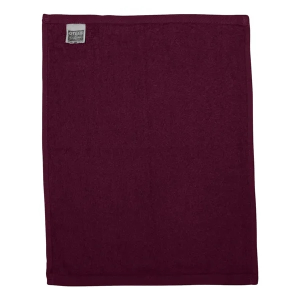 100% cotton towel with fringed end and measures 11" x 8"... from ASI 84358 S&S Activewear