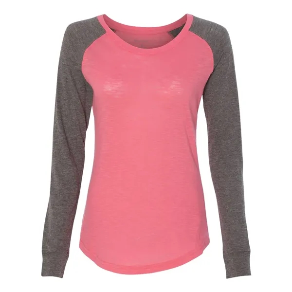 Women's T-shirt made of cotton/polyester slub jersey with contrast elbow patches... from ASI 84358 S&S Activewear