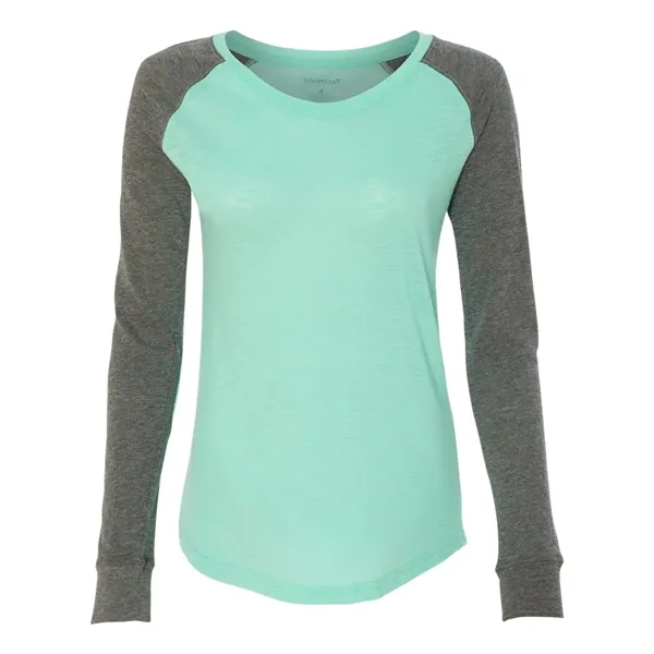 Women's T-shirt made of cotton/polyester slub jersey with contrast elbow patches... from ASI 84358 S&S Activewear