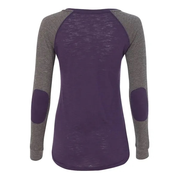 Women's T-shirt made of cotton/polyester slub jersey with contrast elbow patches... from ASI 84358 S&S Activewear