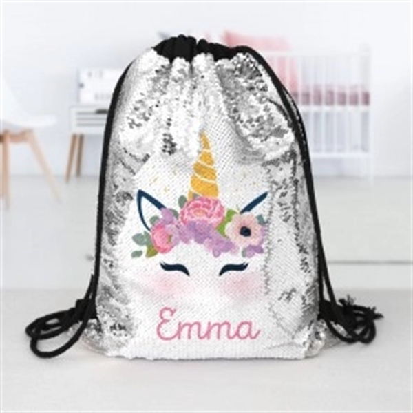 Our White/Silver Sequin Drawstring Backpack is perfect for kids.... from ASI 73010 Natico Originals Inc