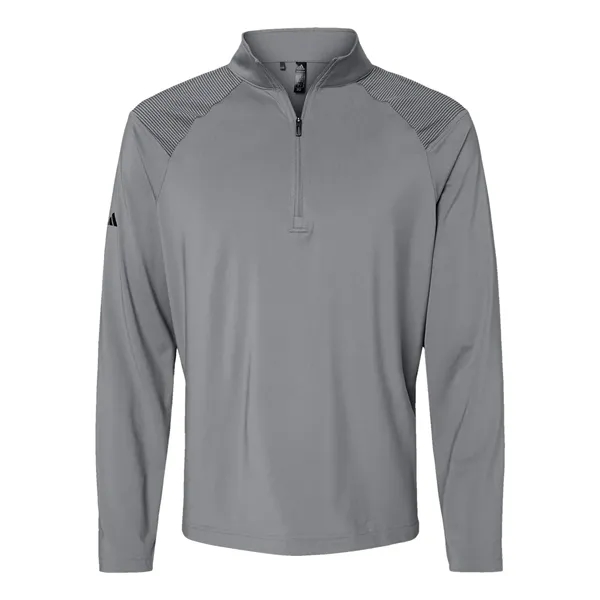 Adidas Shoulder Stripe Quarter-Zip Pullover... from ASI 84358 S&S Activewear
