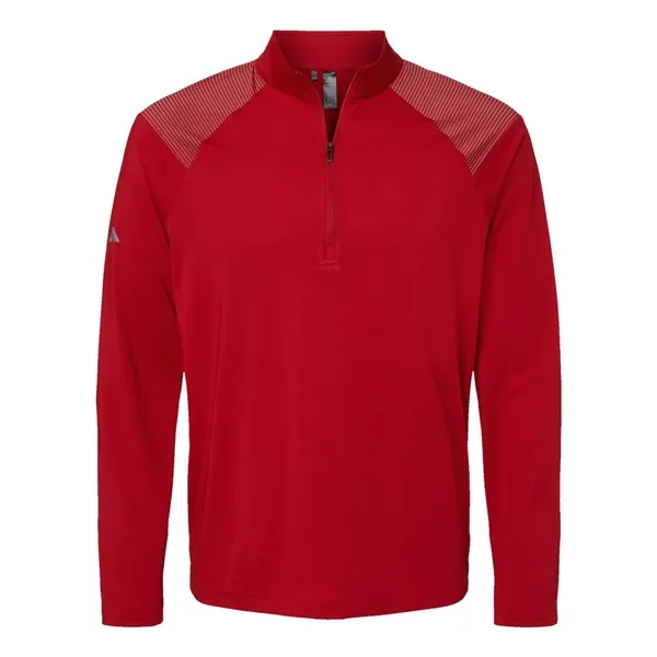 Adidas Shoulder Stripe Quarter-Zip Pullover... from ASI 84358 S&S Activewear