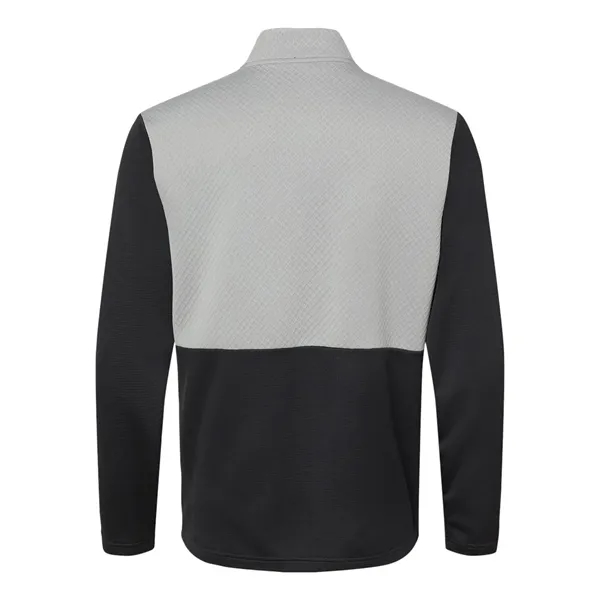 Adidas Textured Mixed Media Quarter-Zip Pullover... from ASI 84358 S&S Activewear