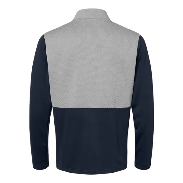 Adidas Textured Mixed Media Quarter-Zip Pullover... from ASI 84358 S&S Activewear