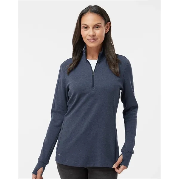 Adidas Women's 3-Stripes Quarter-Zip Sweater... from ASI 84358 S&S Activewear