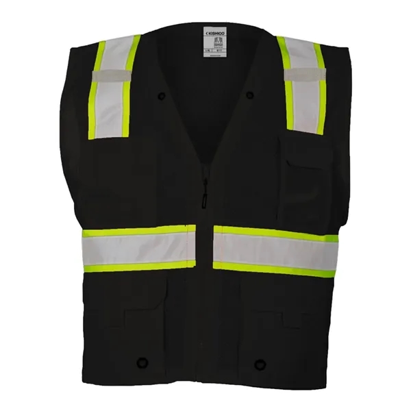 100% polyester mesh vest with 2" wide reflective material and multiple... from ASI 84358 S&S Activewear