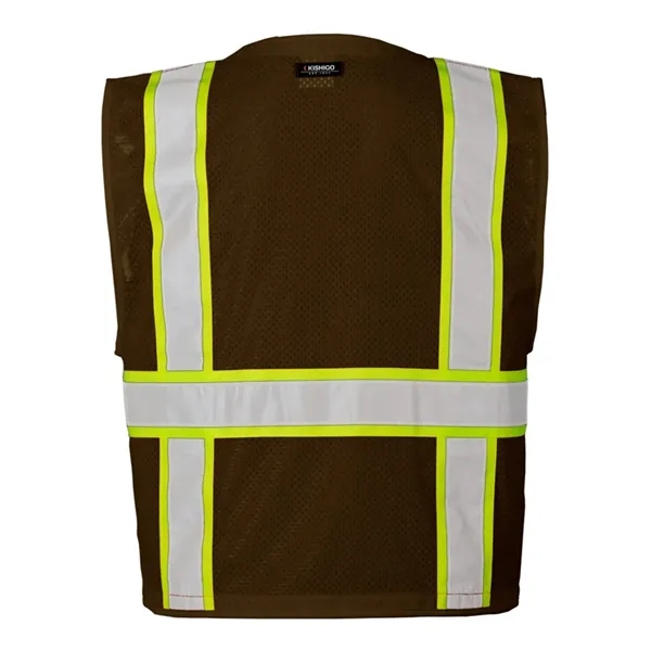 100% polyester mesh vest with 2" wide reflective material and multiple... from ASI 84358 S&S Activewear