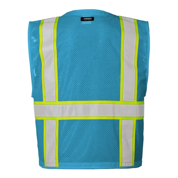 100% polyester mesh vest with 2" wide reflective material and multiple... from ASI 84358 S&S Activewear