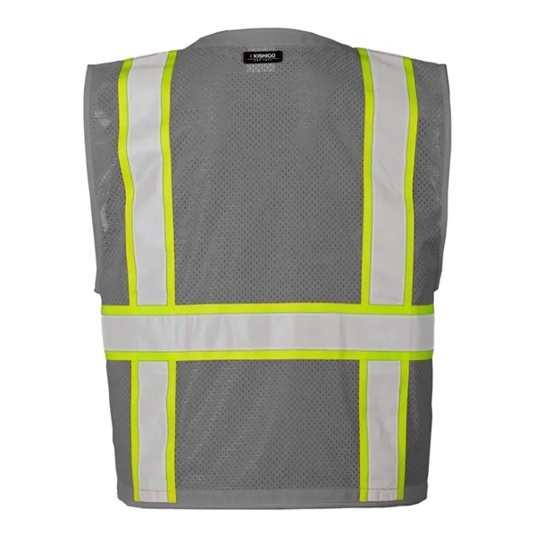 100% polyester mesh vest with 2" wide reflective material and multiple... from ASI 84358 S&S Activewear