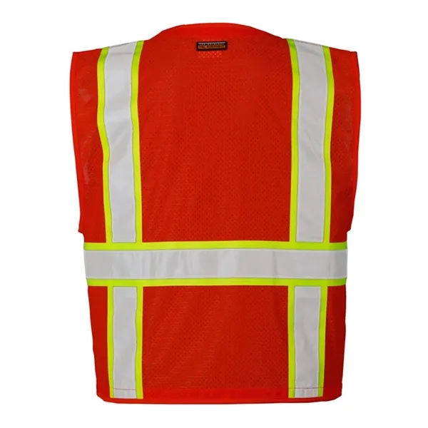 100% polyester mesh vest with 2" wide reflective material and multiple... from ASI 84358 S&S Activewear