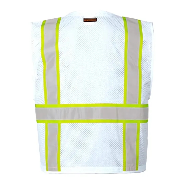 100% polyester mesh vest with 2" wide reflective material and multiple... from ASI 84358 S&S Activewear
