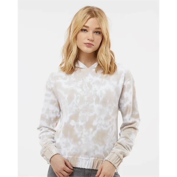 MV Sport Women's Sueded Fleece Tie-Dyed Crop Hooded Sweat...... from ASI 84358 S&S Activewear
