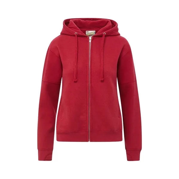 MV Sport Women's Vintage Fleece Hooded Full-Zip Sweatshirt... from ASI 84358 S&S Activewear