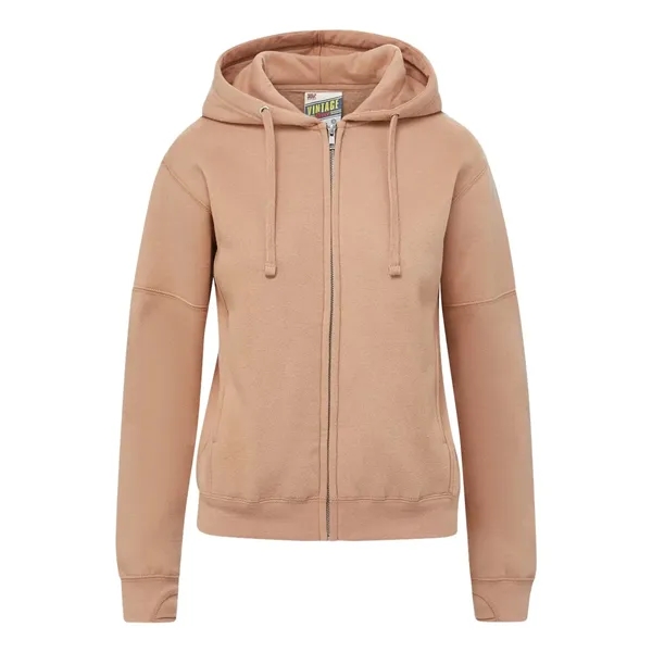 MV Sport Women's Vintage Fleece Hooded Full-Zip Sweatshirt... from ASI 84358 S&S Activewear