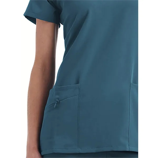 V-Neck Zipper Pocket Top... from ASI 86018 Scrub Authority / Uniform Stores
