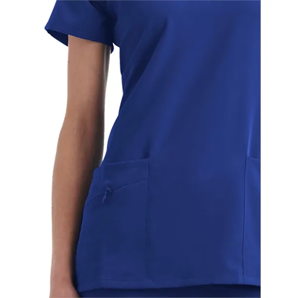 V-Neck Zipper Pocket Top... from ASI 86018 Scrub Authority / Uniform Stores