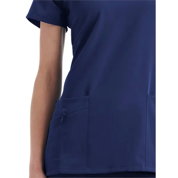 V-Neck Zipper Pocket Top... from ASI 86018 Scrub Authority / Uniform Stores