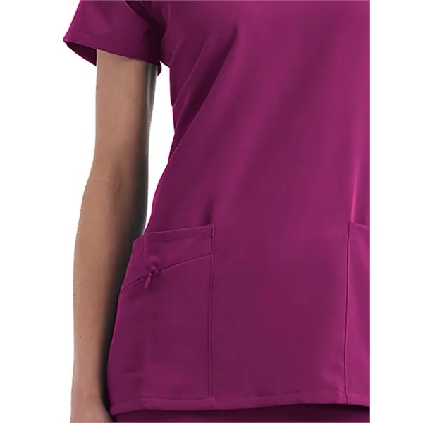 V-Neck Zipper Pocket Top... from ASI 86018 Scrub Authority / Uniform Stores