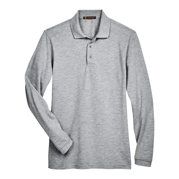Harriton Easy Blend™ Long Sleeve Polo... from ASI 84358 S&S Activewear
