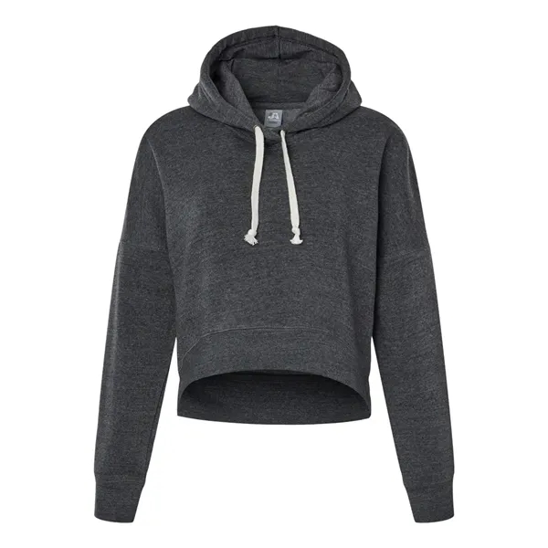 J. America Women's Crop Hooded Sweatshirt... from ASI 84358 S&S Activewear