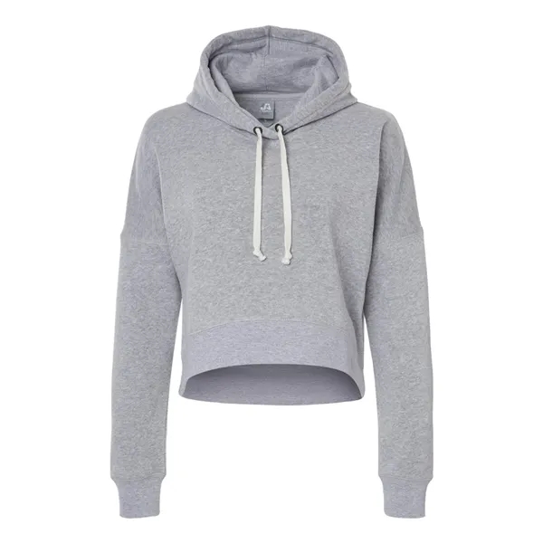 J. America Women's Crop Hooded Sweatshirt... from ASI 84358 S&S Activewear