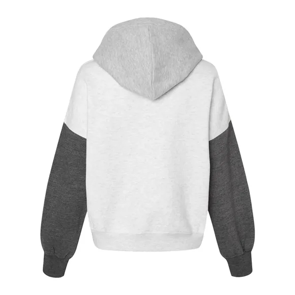 MV Sport Women's Sueded Fleece Colorblocked Crop Hooded S...... from ASI 84358 S&S Activewear