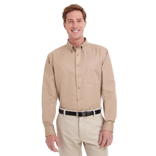 Harriton Foundation Cotton Twill Dress Shirt with Teflon... from ASI 84358 S&S Activewear