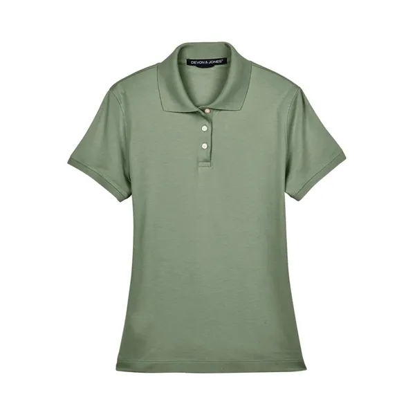 Devon & Jones Women's Perfect Pima Interlock Polo... from ASI 84358 S&S Activewear