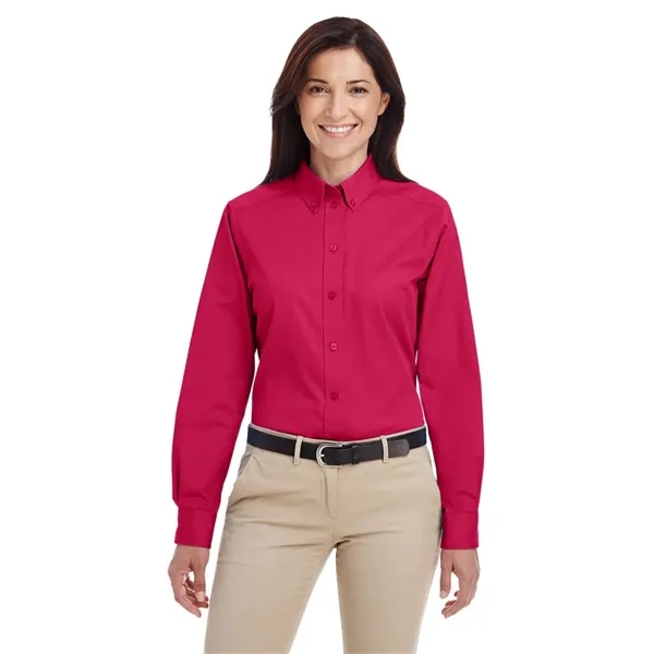 Harriton Women's Foundation Cotton Twill Shirt with Teflon... from ASI 84358 S&S Activewear