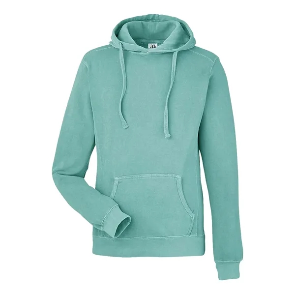 J. America Pigment-Dyed Fleece Hooded Sweatshirt... from ASI 84358 S&S Activewear