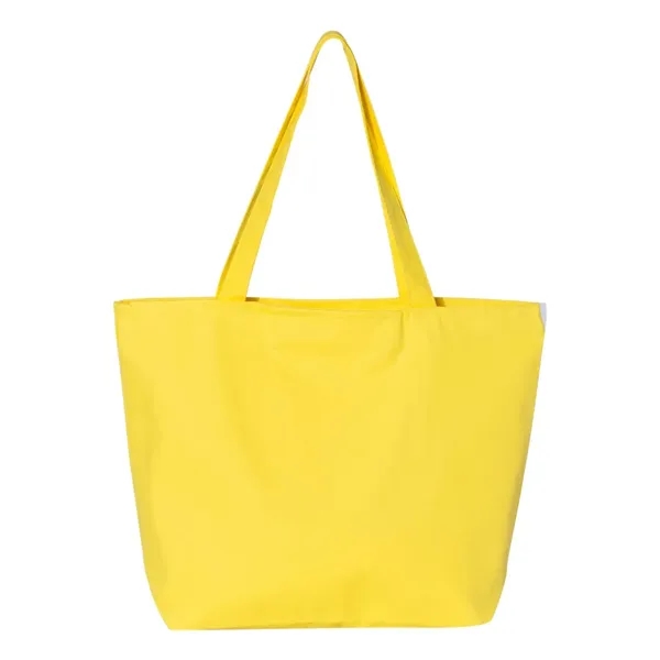 Canvas tote with zipper closure, large main compartment, interior zippered pouch... from ASI 84358 S&S Activewear