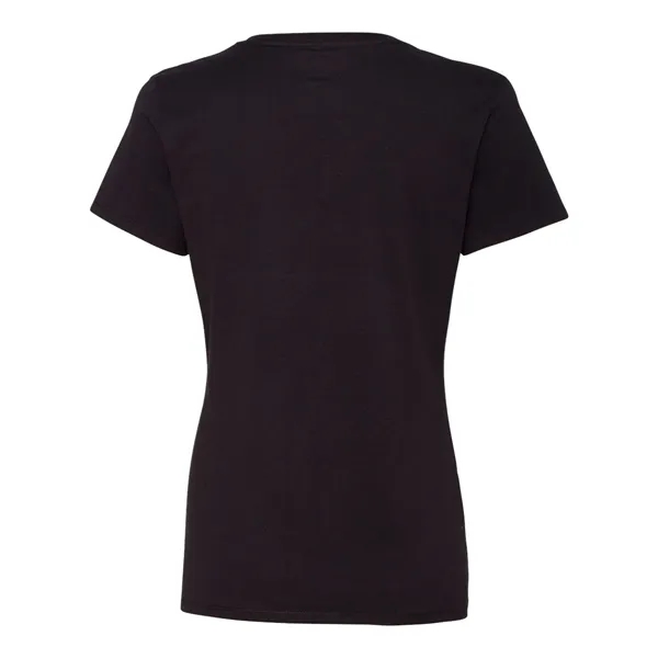 Women's V-neck T-shirt made of cotton/polyester with contoured, side-seamed feminine fit.... from ASI 84358 S&S Activewear