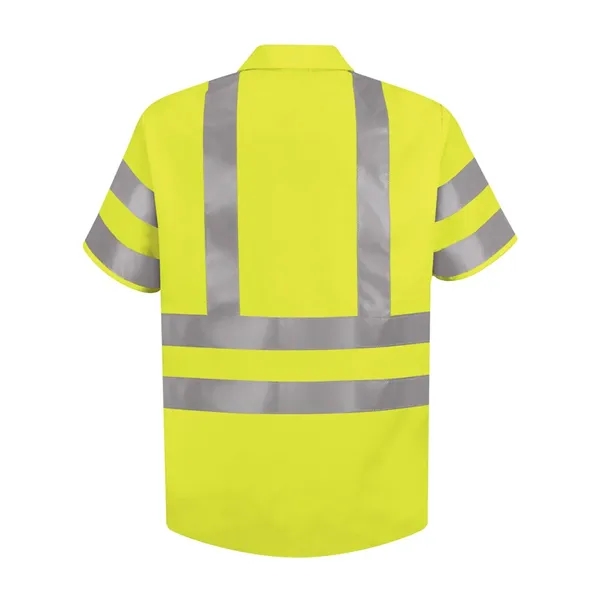Safety short sleeve work shirt with full button front closure, reflecting... from ASI 84358 S&S Activewear