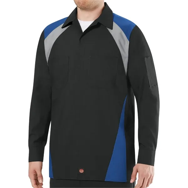 Red Kap Long Sleeve Tri-Color Shop Shirt - Long Sizes... from ASI 84358 S&S Activewear