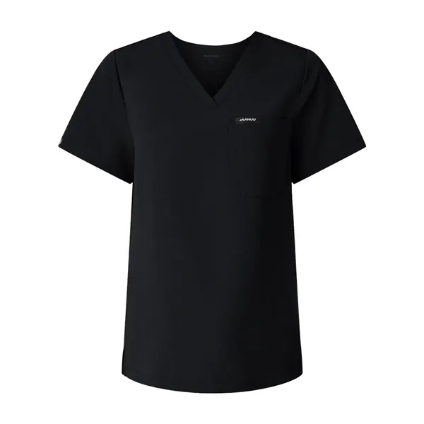 Jaanuu Women's Rhena Essential 1-Pocket Scrub V-Neck Top... from ASI 84358 S&S Activewear