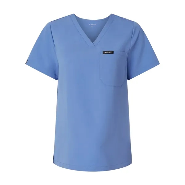 Jaanuu Women's Rhena Essential 1-Pocket Scrub V-Neck Top... from ASI 84358 S&S Activewear