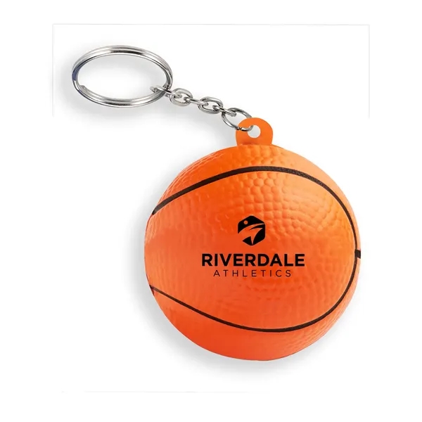 Basketball Shape Stress Ball Keychain... from ASI 79530 Prime Line